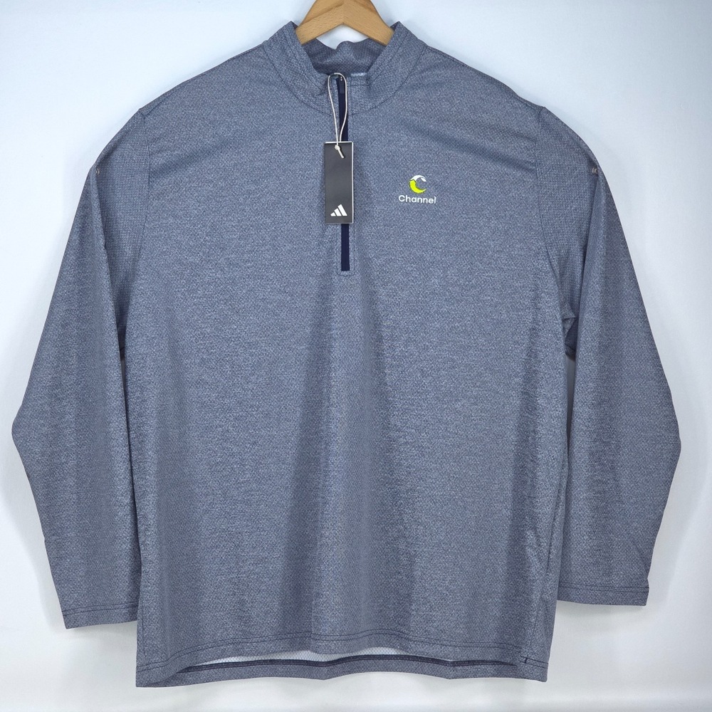 Adidas Channel Seed A593 Space Dyed Quarter-Zip Pullover Men 3XL NWT Golf Preppy